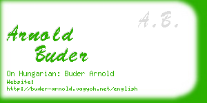 arnold buder business card